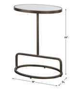 Jessenia - Marble Accent Table - White