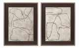 Past And Present Framed Print (Set of 2) - Gray, Off White