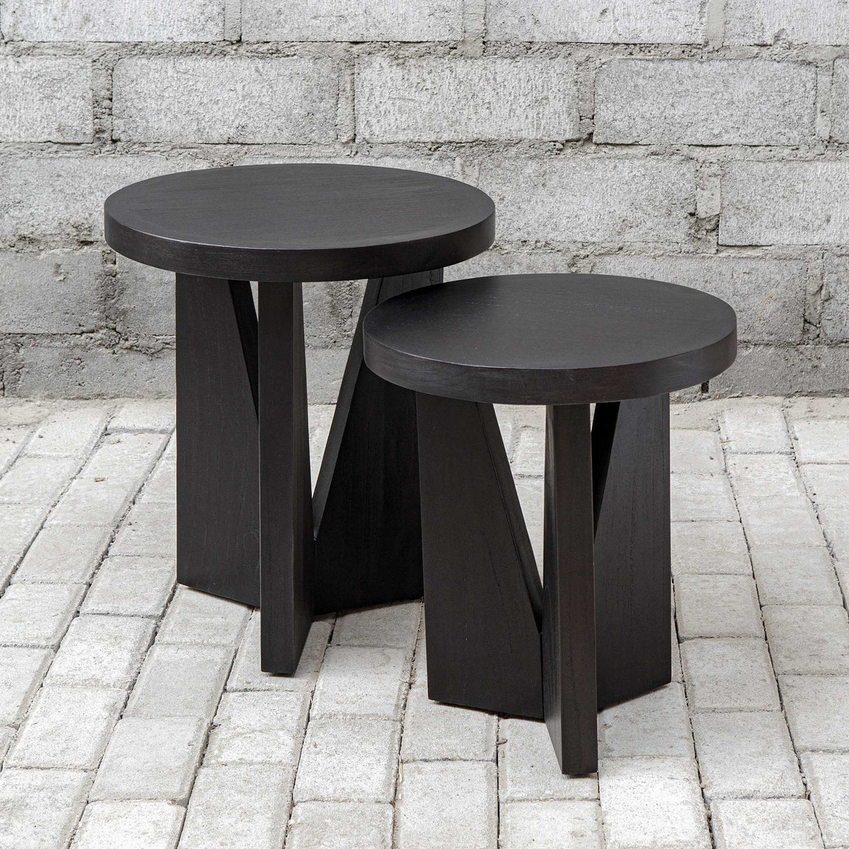 Nadette - Nesting Tables, Set Of 2 - Black