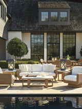 Isle Of Palms - Swivel Lounge Chair - Dark Brown / White