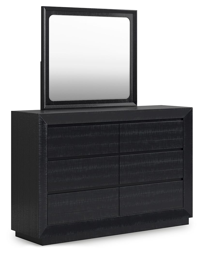 Londer - Dresser And Mirror - Black