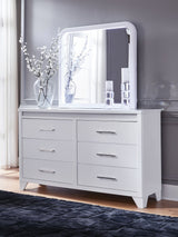 Jarlee - 4 Pc. - King Panel Bed, Dresser, Mirror And Nightstand - White