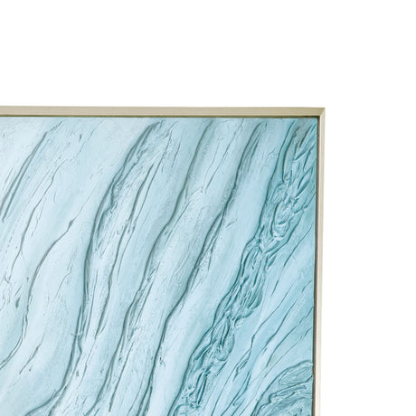Framed Canvas Tidal Drift - Silver