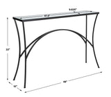 Alayna - Metal & Glass Console Table - Black