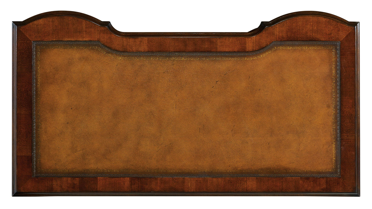 Knee-Hole Desk Bow Front - Dark Brown