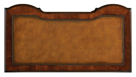 Knee-Hole Desk Bow Front - Dark Brown