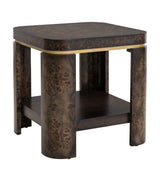 Langford - End Table - Ebony Mappa Burl