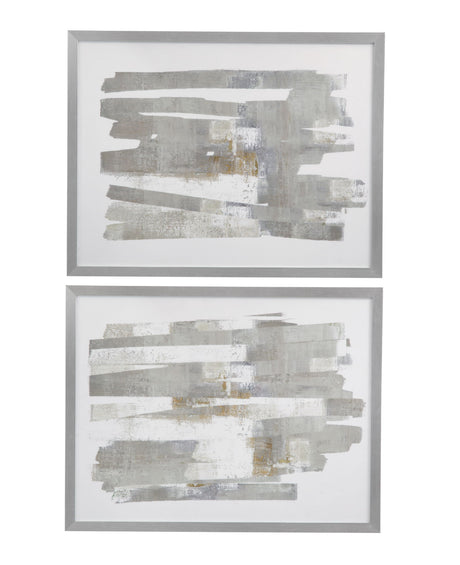 Continuous - II Framed Print - Gray