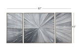 Cambric Canvas Art (Set of 3) - Dark Gray