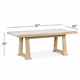 Trifecta - Dining Table - Driftwood Cerused Oak