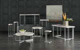 Melange - Marin Drink Table - Pearl Silver