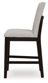 Neymorton - Upholstered Barstool (Set of 2) - Dark Grayish Brown
