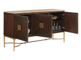Silverado - Tiburon Sideboard With Stone Top - Dark Brown