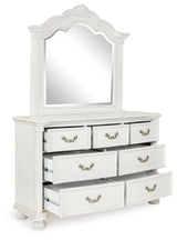 Montelaine - Dresser And Mirror - Antique White