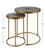 Aragon - Brass Nesting Tables (Set of 2)