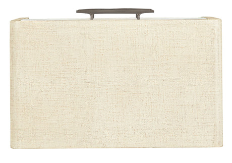 Cascade - 3-Drawer Nightstand - Beige / White