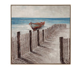 Camden Marsh Framed Canvas - Gray / Blue