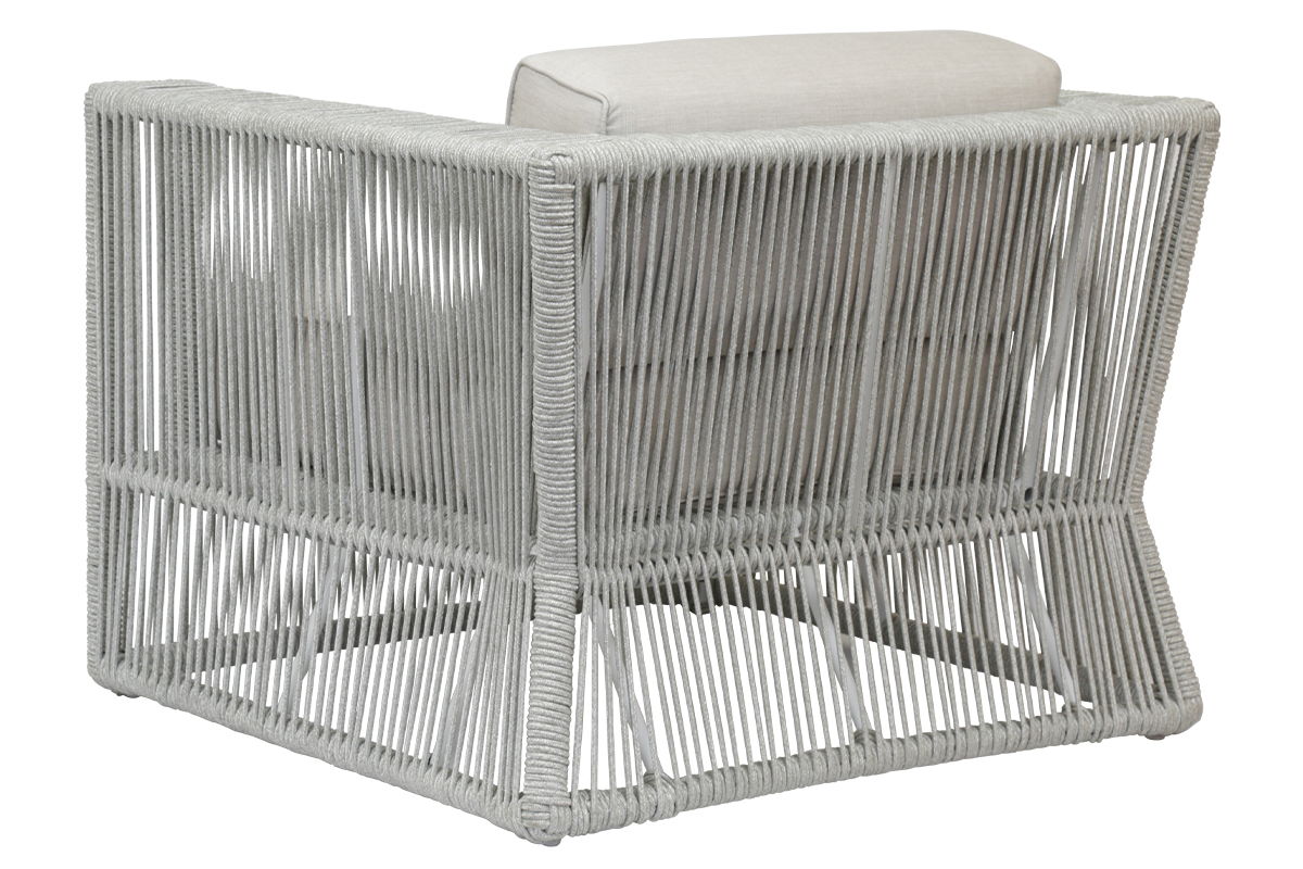 Miami - Club Chair, With Self Welt - Echo Ash / Pearl Silver
