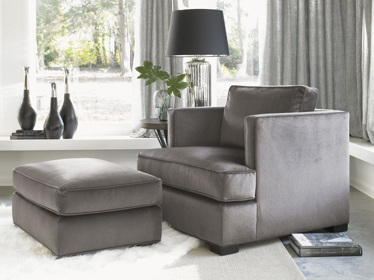 Lexington Upholstery - Fillmore Ottoman - Dark Gray