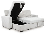 Wohlen - Alloy - 2-Piece Sectional With Pop Up Sleeper And LAF Corner Chaise