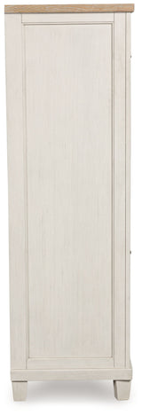 Shaybrock - Door Chest - Antique White / Brown