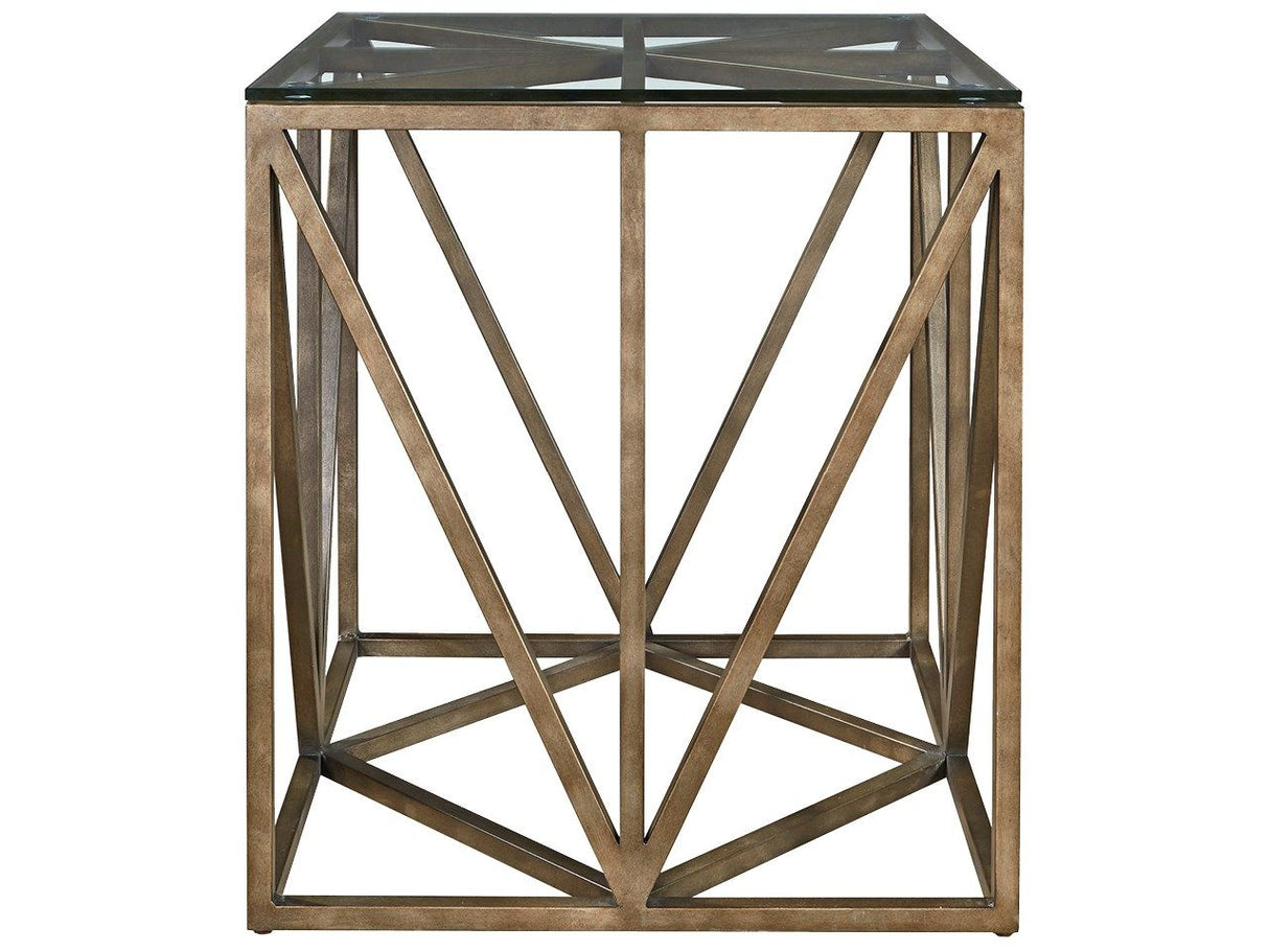 Curated - Truss Square End Table - Dark Brown