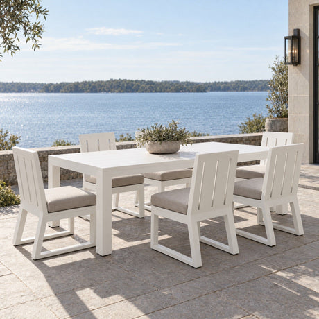 Newport - Rectangular Extension Dining Table - Satin White