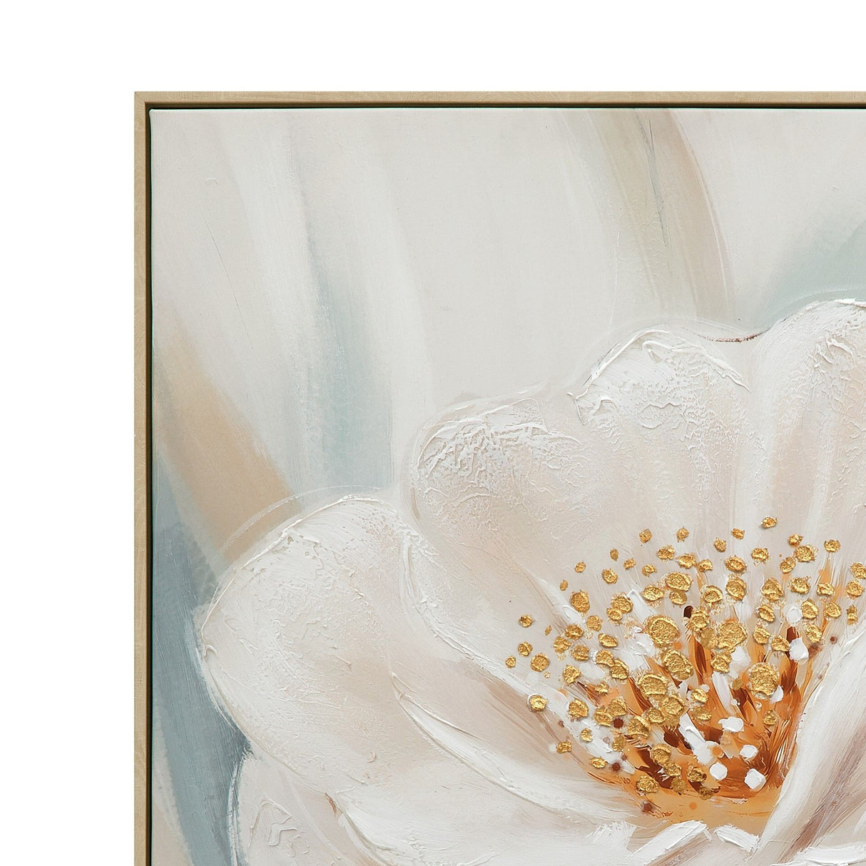 Framed Canvas Radiant Petals - Natural