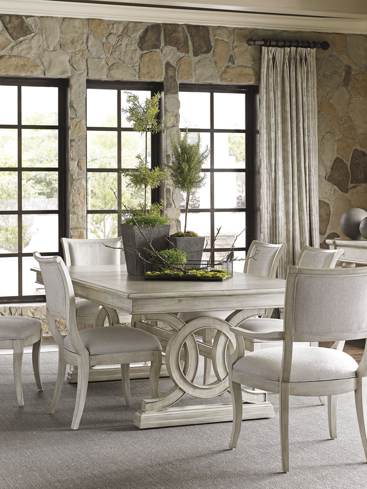 Oyster Bay - Montauk Rectangular Dining Table - Pearl Silver