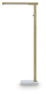 Santiford - Metal Floor Lamp - Gold Finish / White