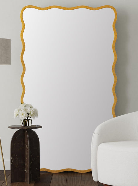 Freya - Floor Mirror - Antique Gold Leaf