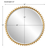 Taza - Round Mirror - Gold