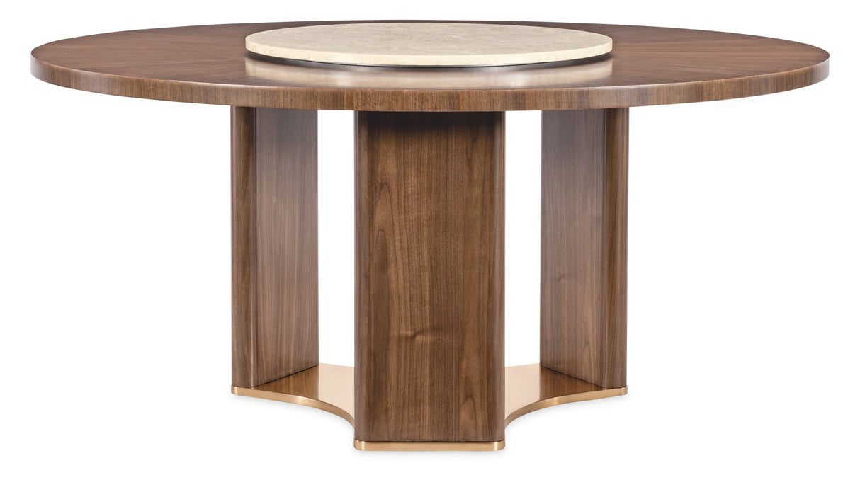 Eleana - Round Dining Table - Medium Wood