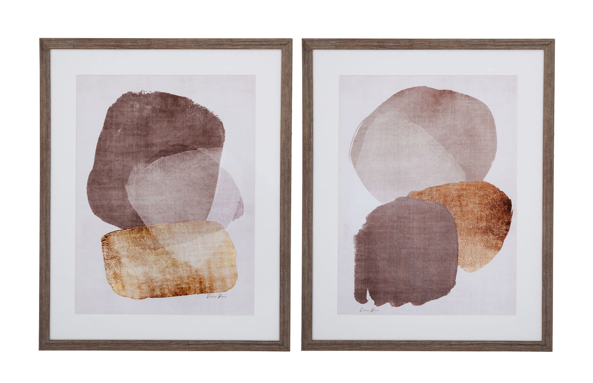 Side Step Wall Decor (Set of 2) - Dark Brown