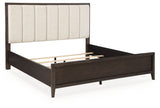 Westonfort - California King Upholstered Panel Bed - Espresso