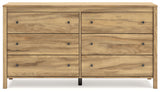 Bermacy - Six Drawer Dresser - Light Brown