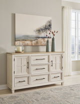 Shaybrock - Dresser - Antique White / Brown