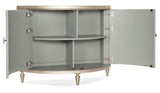 Melange - Marguerite 2-Door Demilune Chest - Pearl Silver