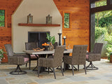 Cypress Point Ocean Terrace - Arm Dining Chair Swivel Rocker - Dark Gray