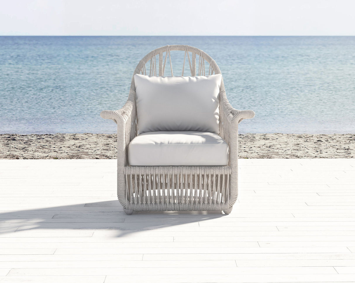 Dana - Rope Wing Chair, With Self Welt - Linen Canvas