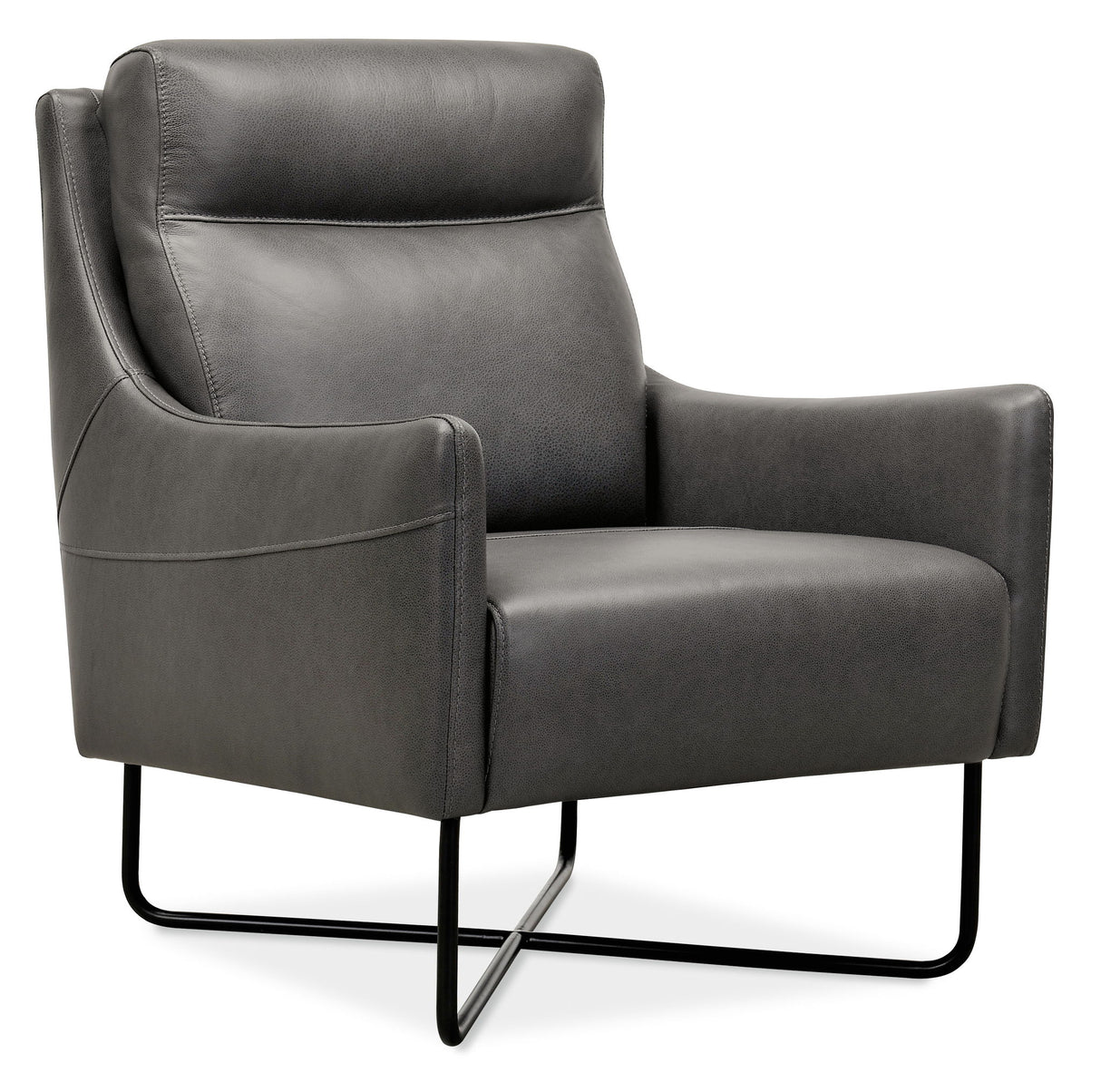 CC - Efron Club Chair With Black Metal Base