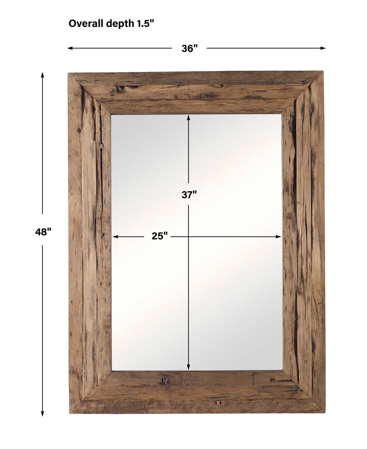Rennick - Wood Mirror - Brown, Dark