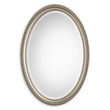 Mirror - Metallic Silver & Brown Antiquing
