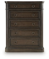 Wickenger - Five Drawer Chest - Dark Brown