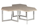Signature Designs - Inamorata Hexagonal Cluster Bunching Table - Pearl Silver