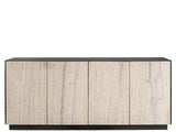 Modern - Stone Credenza - Black / Beige
