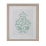 Mint Vases II Framed Print - Green / Beige