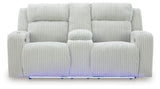 Forest Lake - Power Reclining Loveseat With Console / Adj Headrest