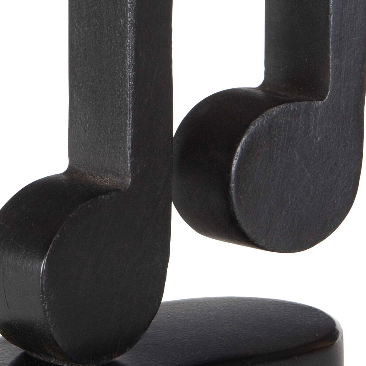 Music Notes - Metal Figurines, Set Of 3 - Black