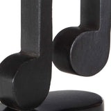 Music Notes - Metal Figurines, Set Of 3 - Black